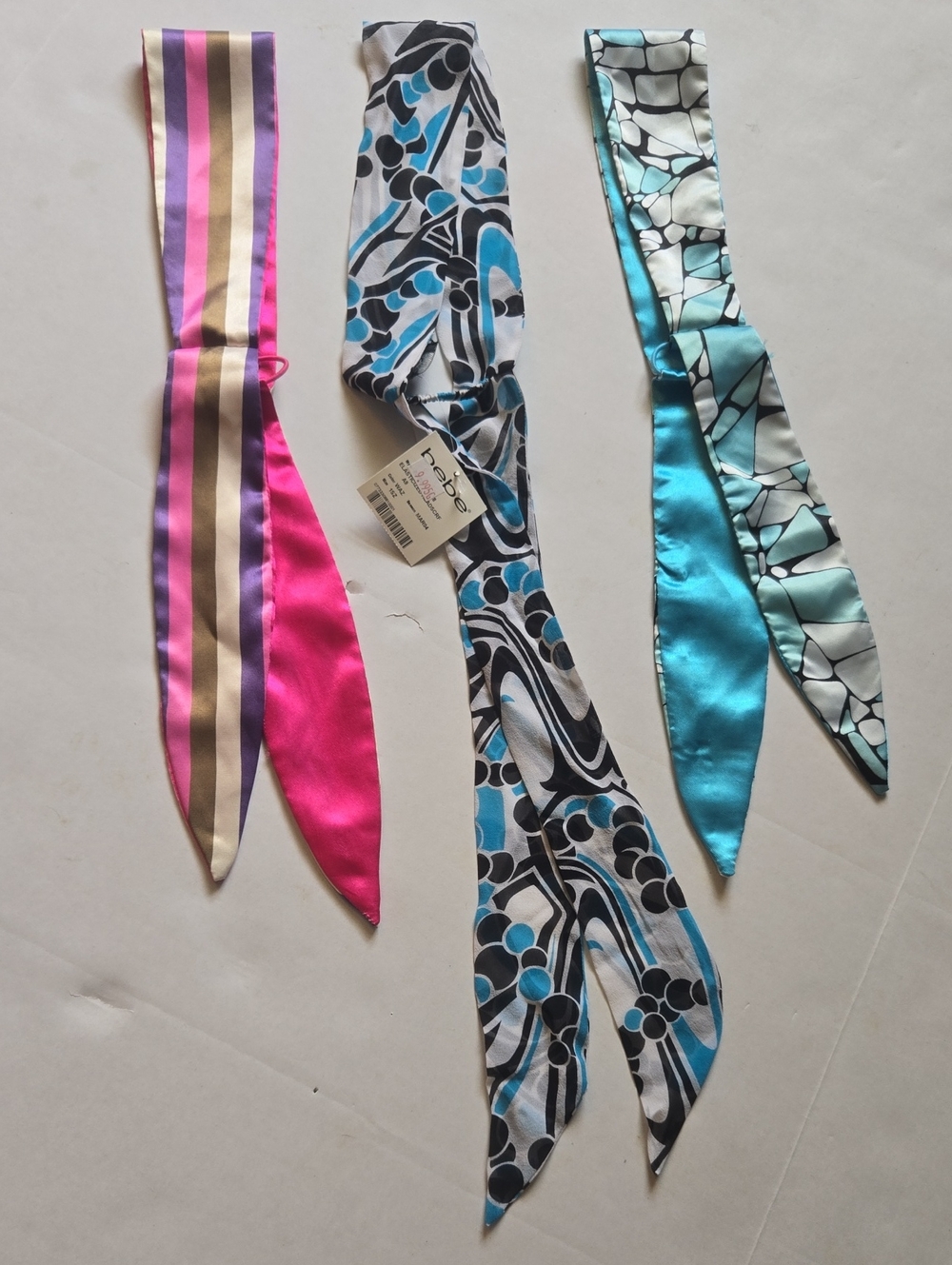 bebe Set of 3 Elasticized Headscarves